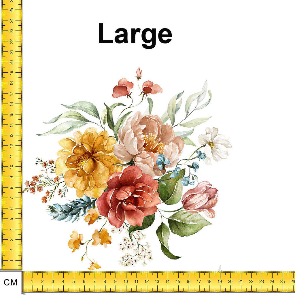 Dutch Floral Bouquet Iron on fabric heat transfer DTF-12