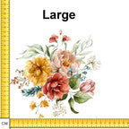 Dutch Floral Bouquet Iron on fabric heat transfer DTF-12