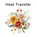 Dutch Floral Bouquet Iron on fabric heat transfer DTF-12