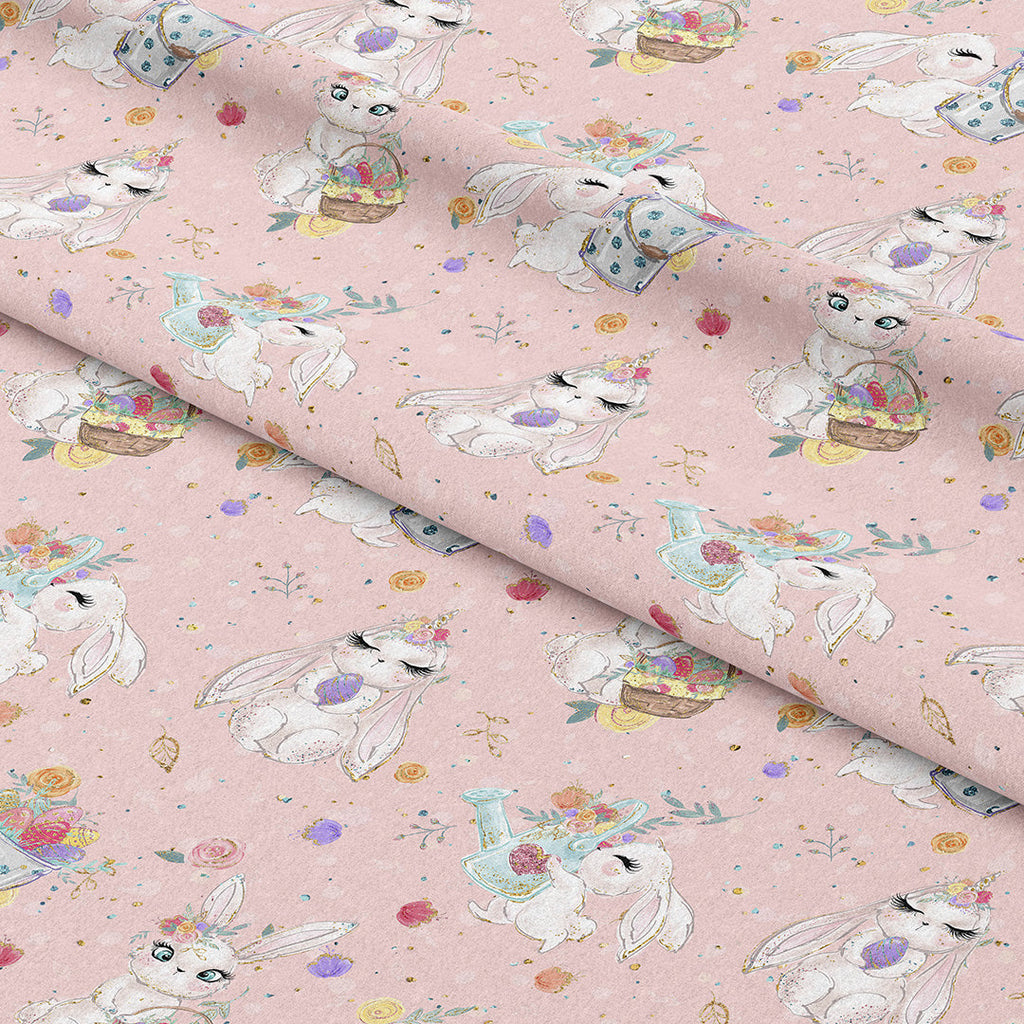 Easter Bunny Pink Fabric