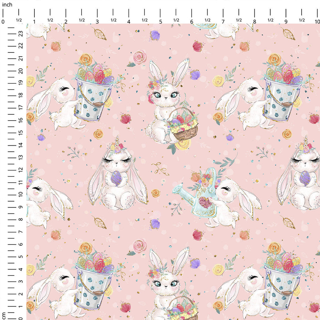 Easter Bunny Pink Fabric