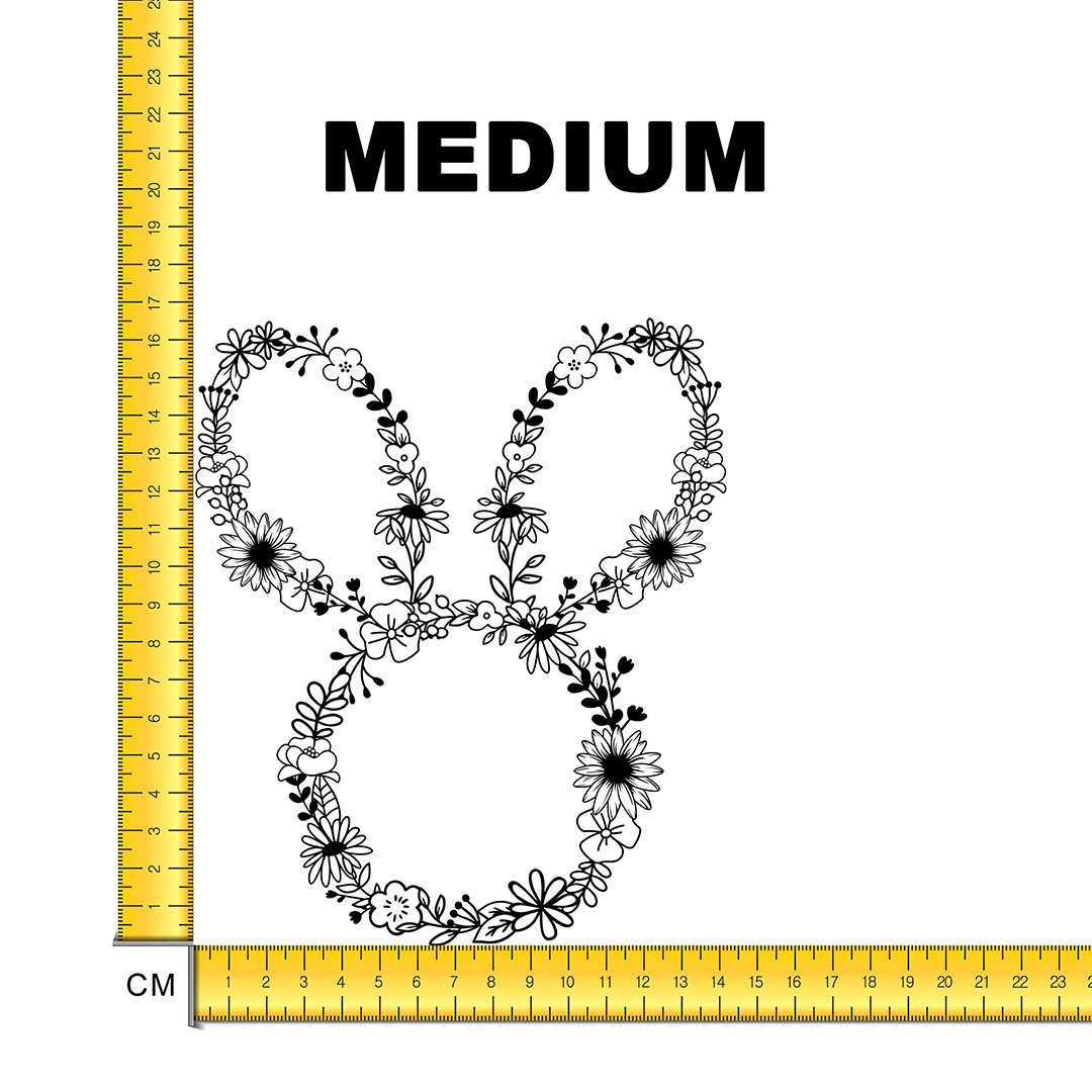 Easter Bunny Floral Iron on Fabric Heat Transfer DTF-109