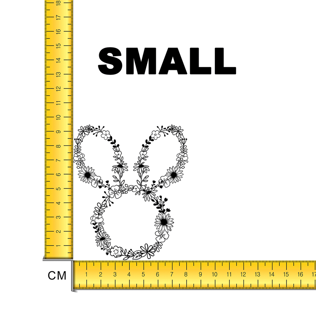 Easter Bunny Floral Iron on Fabric Heat Transfer DTF-109