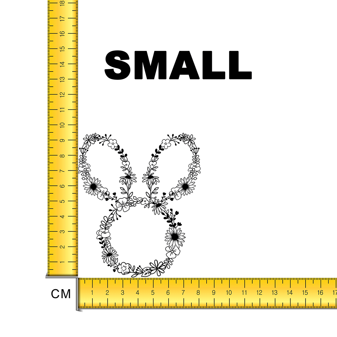 Easter Bunny Floral Iron on Fabric Heat Transfer DTF-109