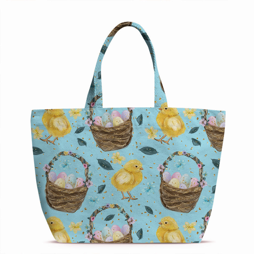 Easter Basket Blue Fabric