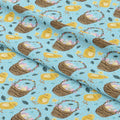 Easter Basket Blue Fabric