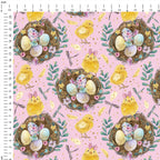 Easter Basket Pink Fabric