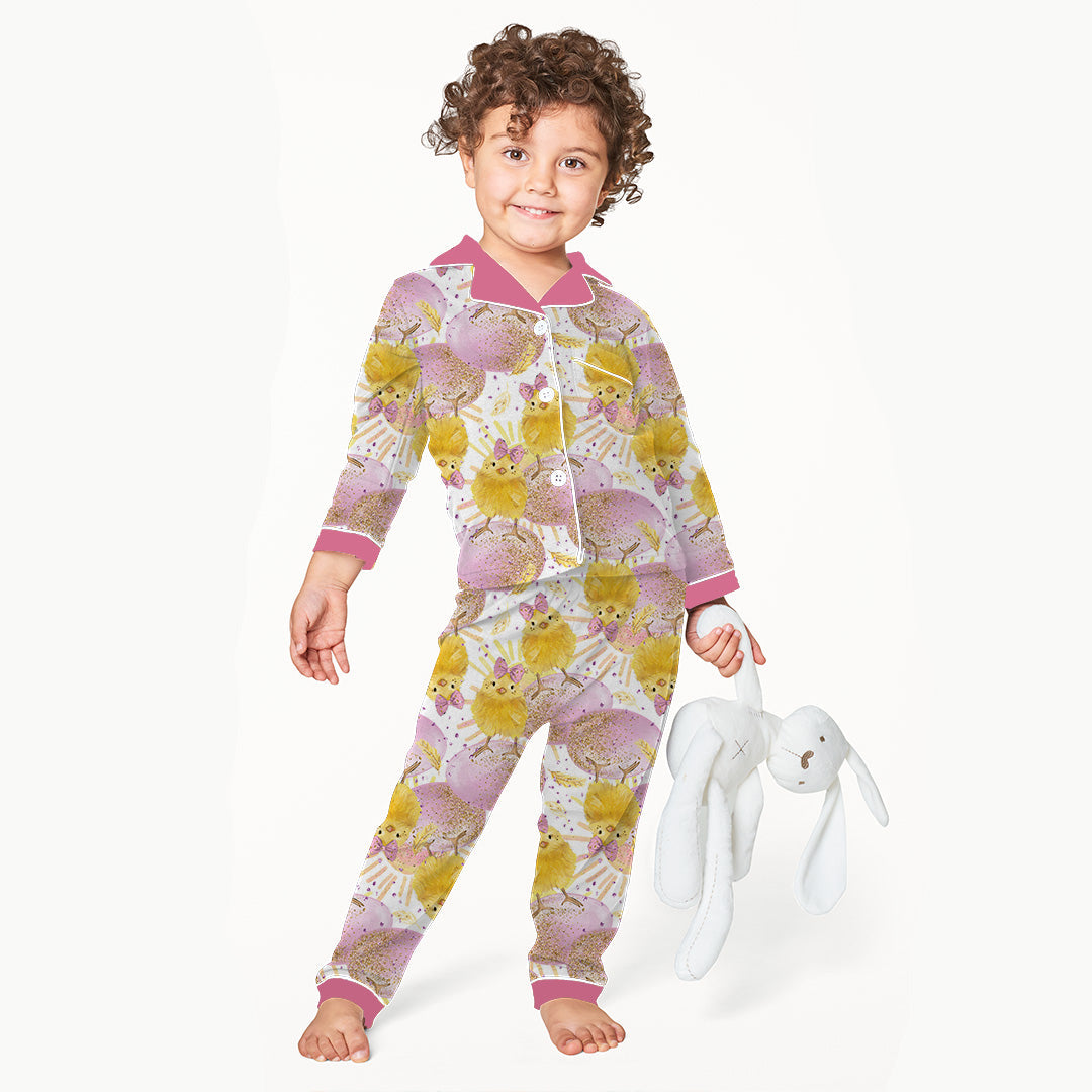 Easter Glitter Chicks Fabric
