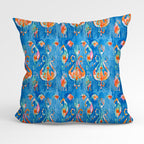 Electric Blue Ikat Fabric