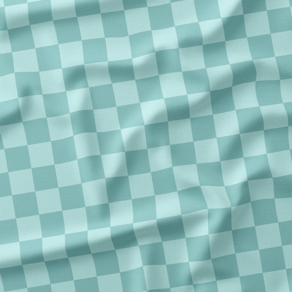 Electric Cowboy Blue Checks Co-ord Fabric