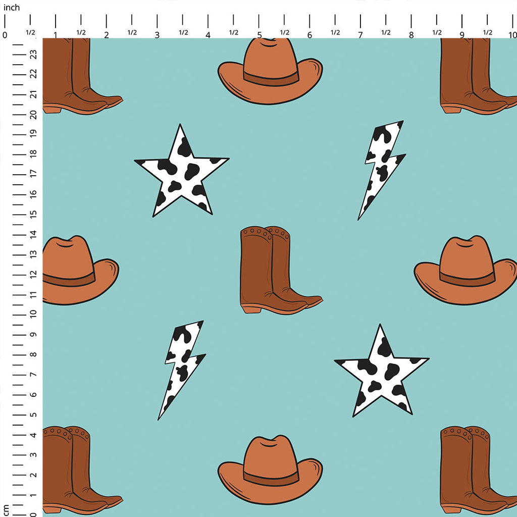Electric Cowboy Blue Fabric
