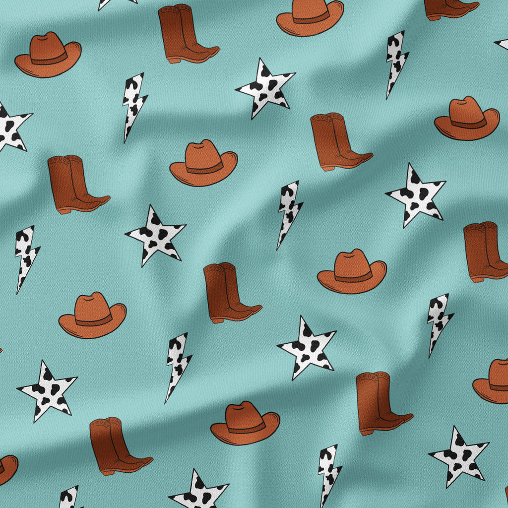 Electric Cowboy Blue Fabric