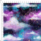 Electric Sky Clouds Fabric