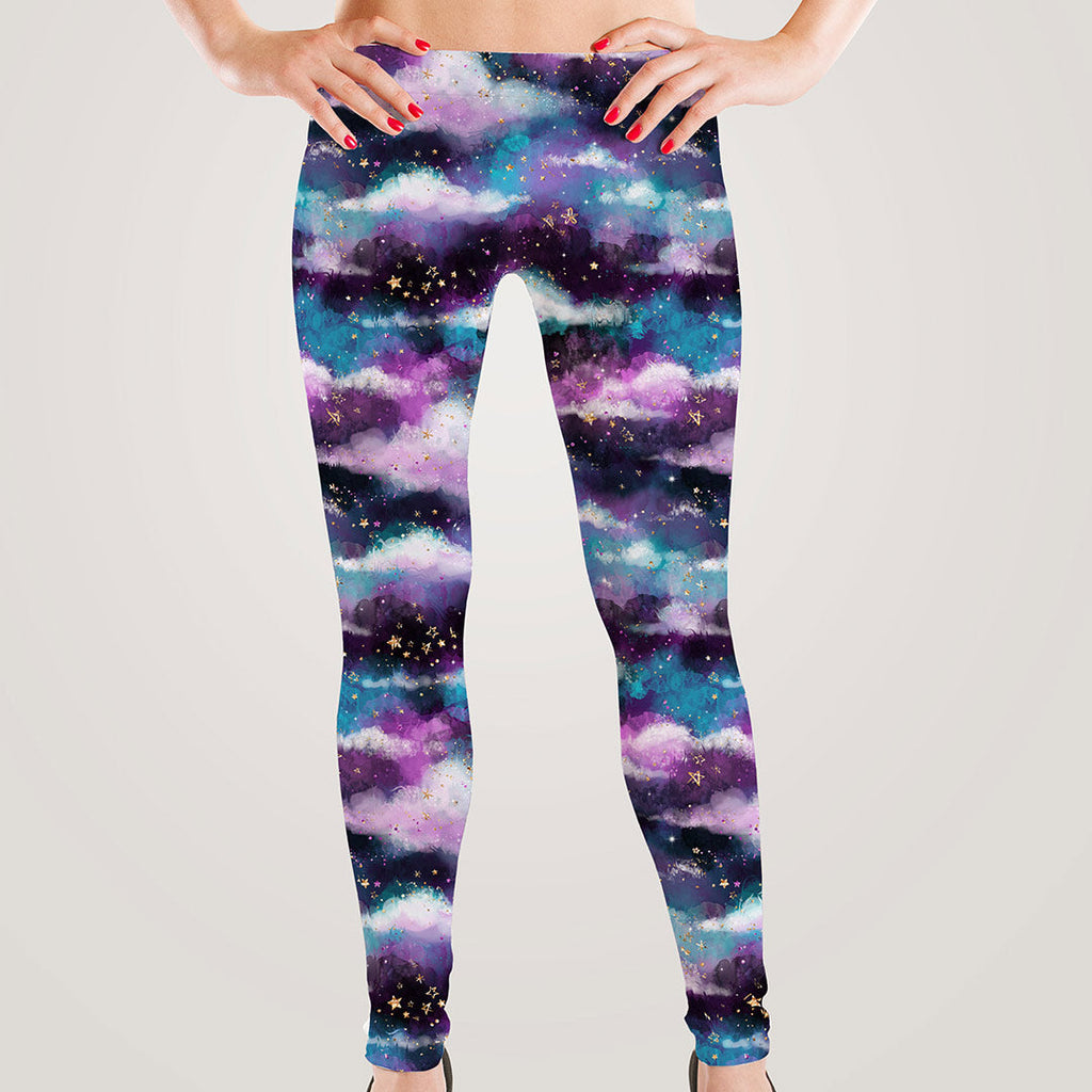 Electric Sky Clouds Fabric