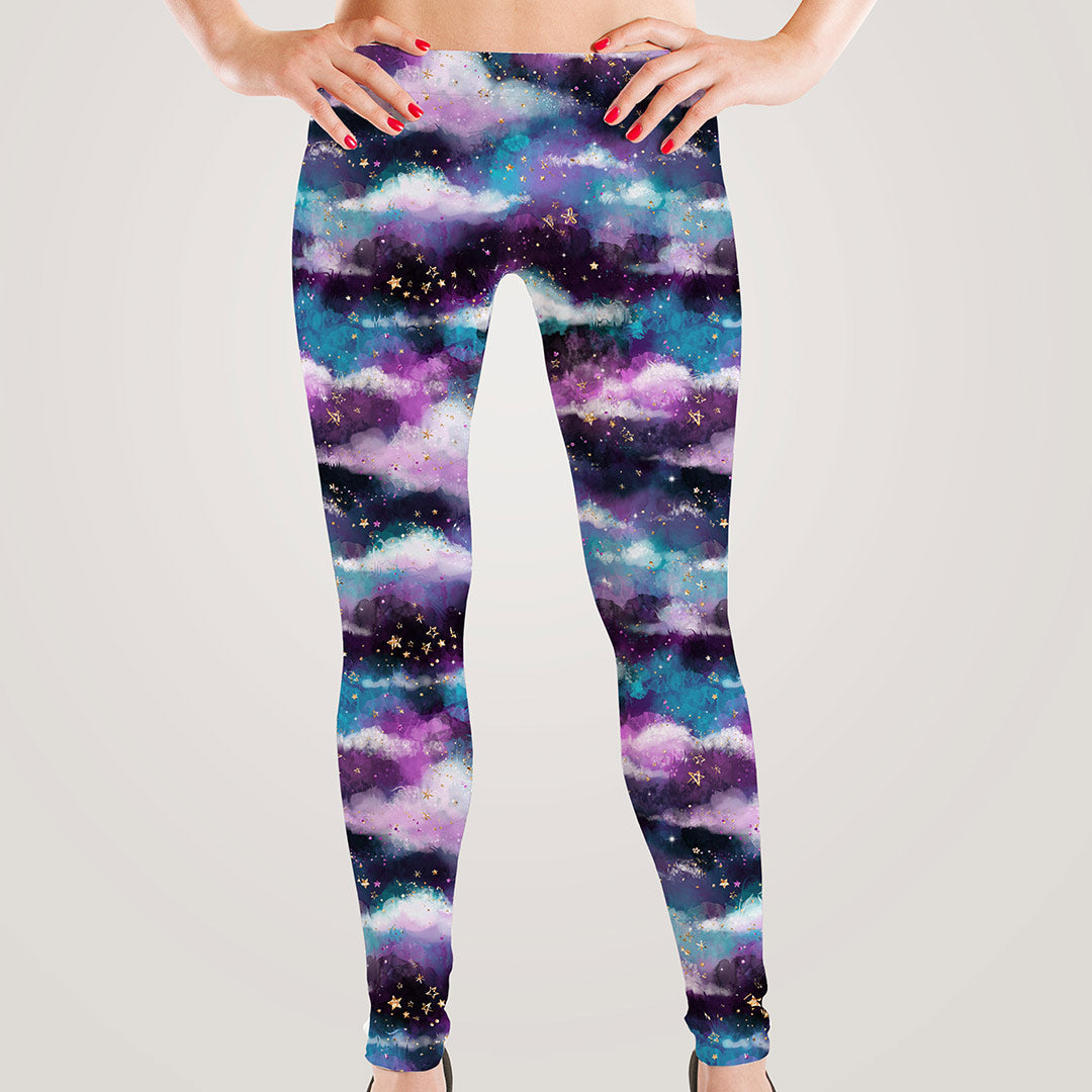 Electric Sky Clouds Fabric