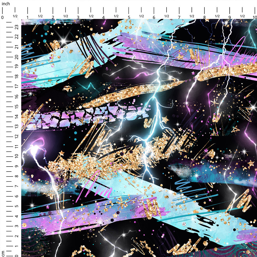 Electric Sky Dark Fabric