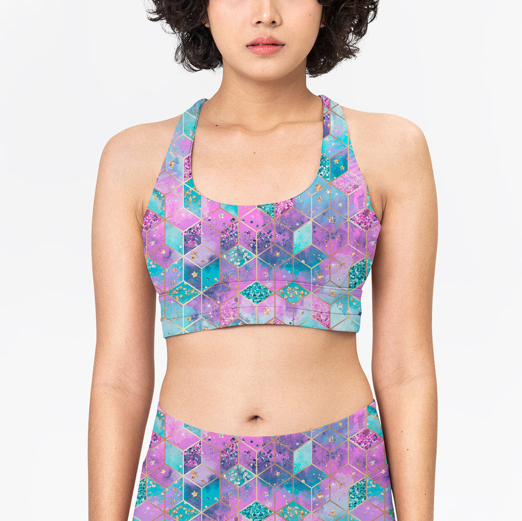 Electric Sky Geometric Fabric