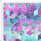 Electric Sky Geometric Fabric