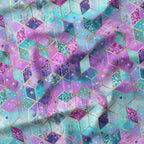 Electric Sky Geometric Fabric