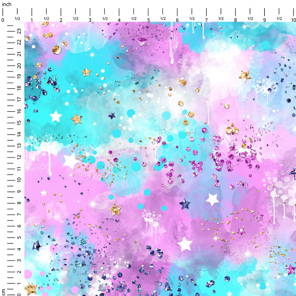 Electric Skies Mist Light Fabric
