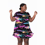 Electric Sky Swoosh Dark Fabric