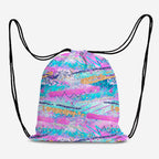 Electric Sky Swoosh Blue Fabric