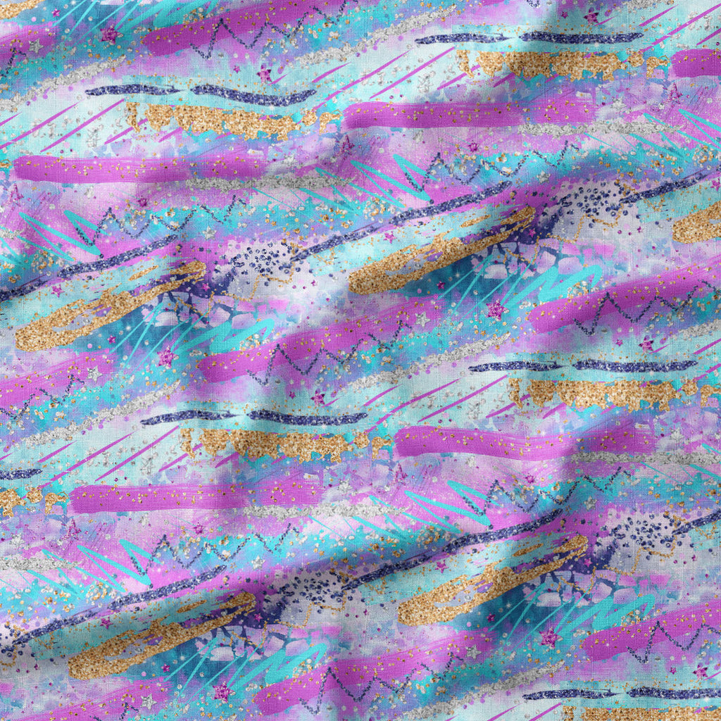 Electric Sky Swoosh Blue Fabric