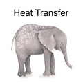 Elephant Iron on fabric heat transfer DTF-36