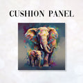 CUSHION Fabric Panel Elephants CP-1259