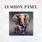 CUSHION Fabric Panel Elephants CP-1259