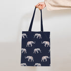 Elephants Navy Fabric
