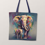TOTE Elephants Fabric Bag Panel