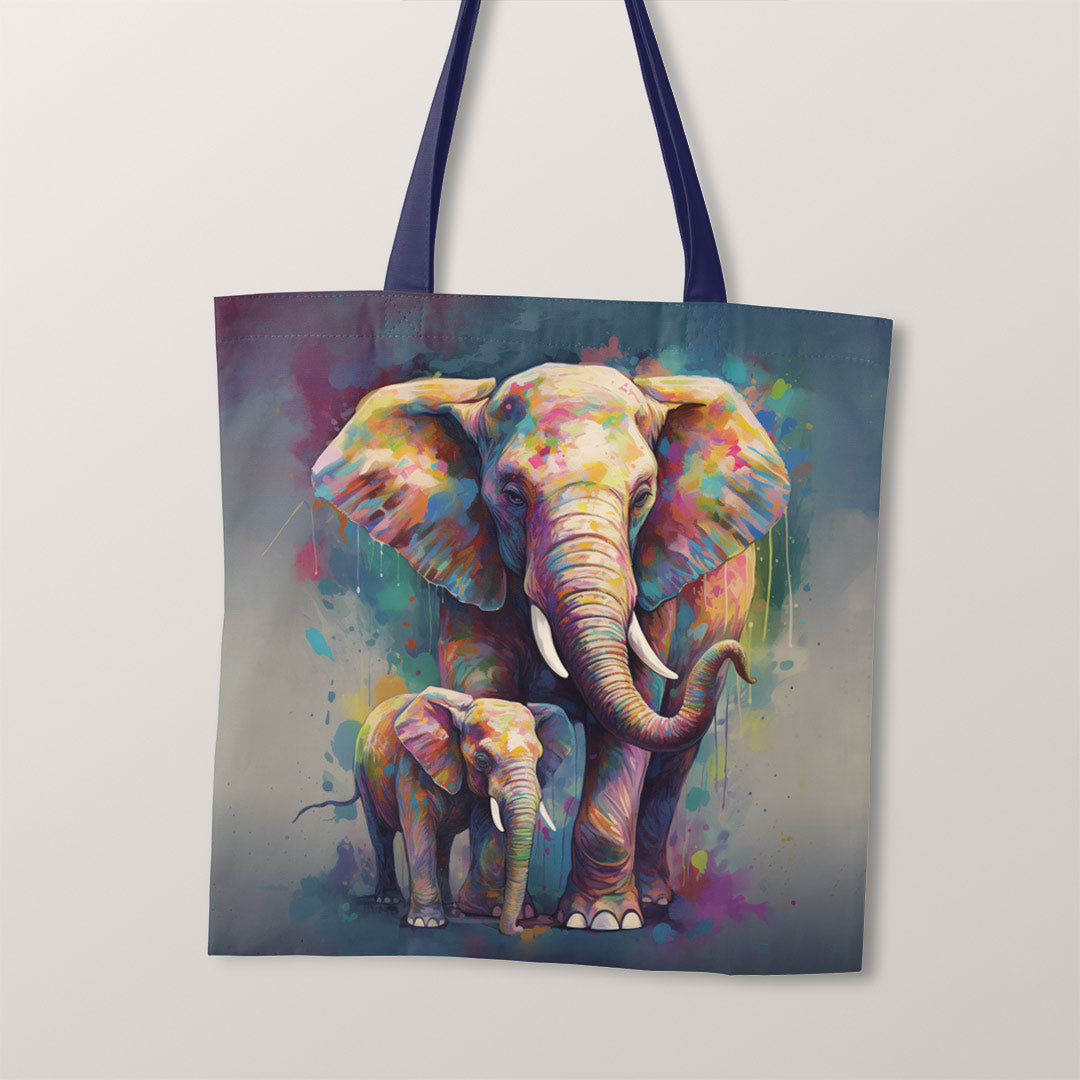 TOTE Elephants Fabric Bag Panel