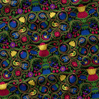 Elizabethan Floral Black Fabric
