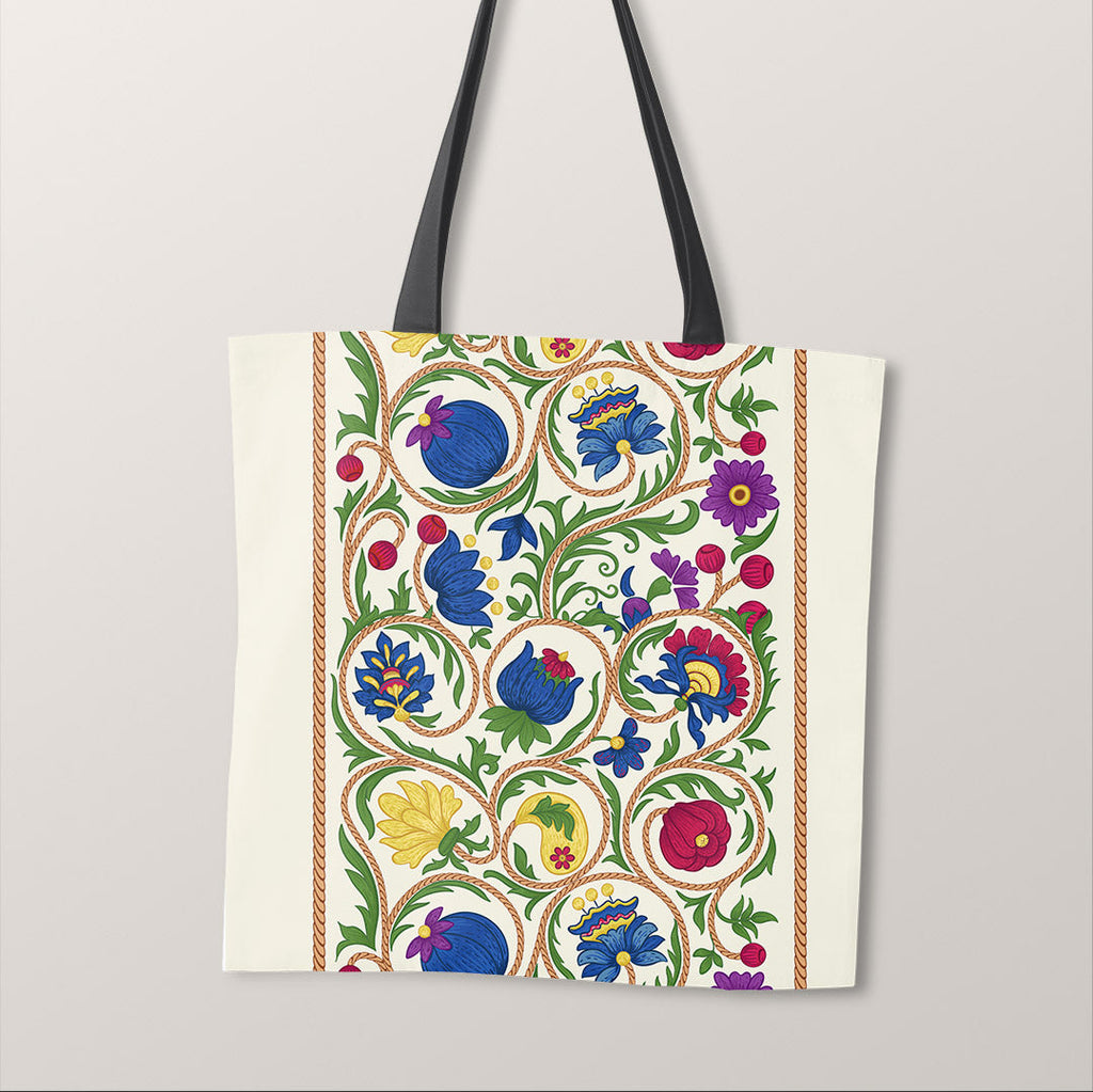 TOTE Elizabethan Floral Cream Fabric Bag Panel TP-758