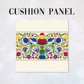 CUSHION Elizabethan Floral Scroll Cream Fabric Panel CP-636