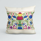 CUSHION Elizabethan Floral Scroll Cream Fabric Panel CP-636