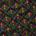 Elizabethan Ornament Black Fabric