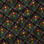 Elizabethan Ornament Black Fabric