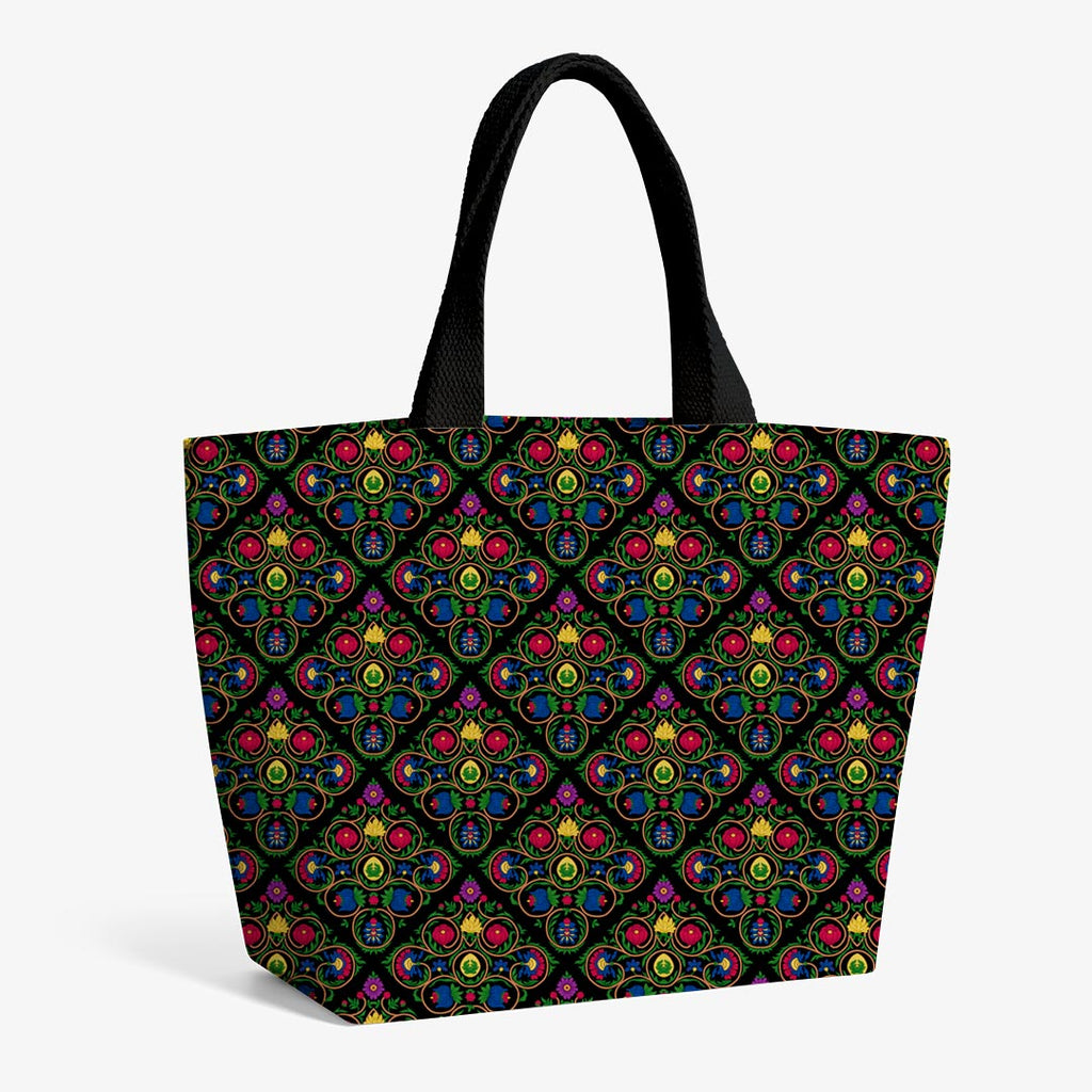 Elizabethan Ornament Black Fabric