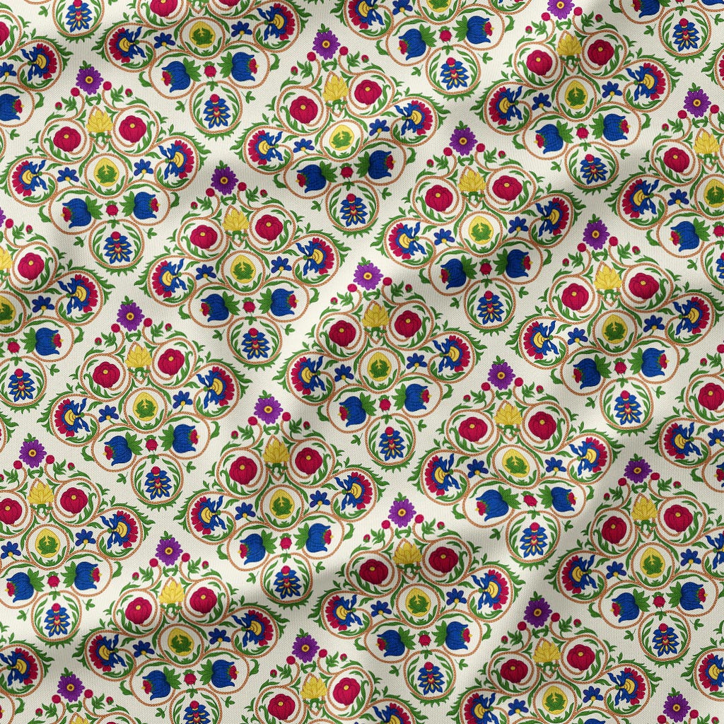 Elizabethan Ornament Cream Fabric