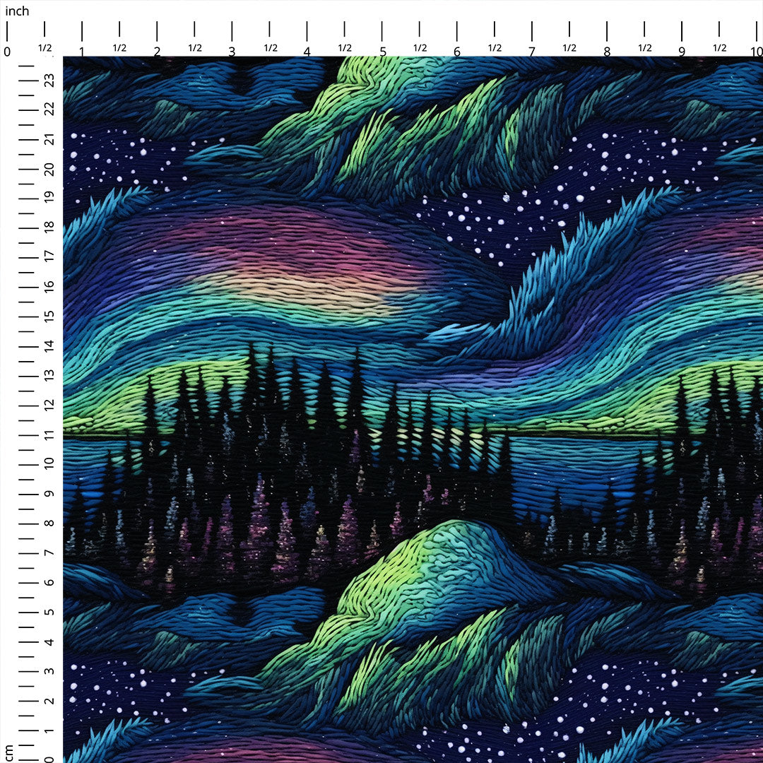 Northern Lights Embroidery Fabric