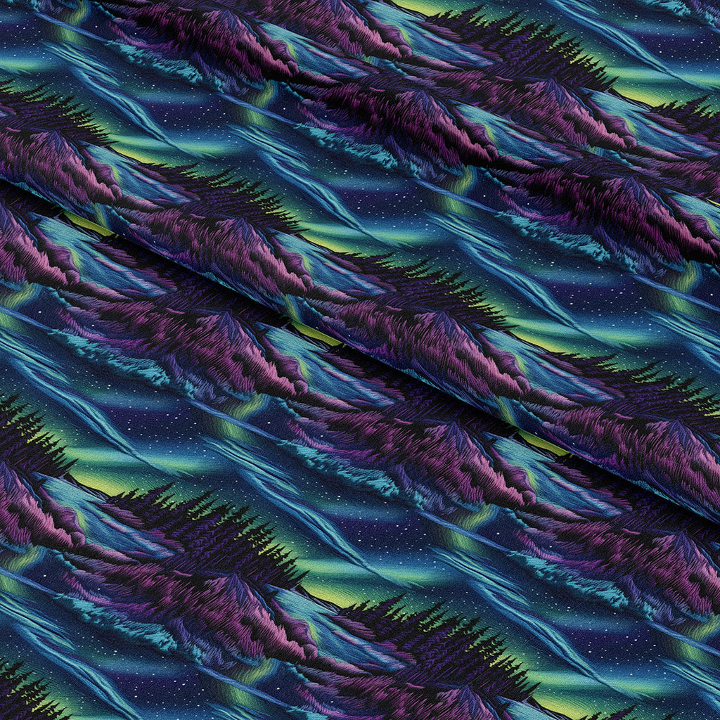 Aurora Forest Faux Embroidery Fabric
