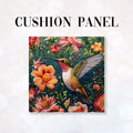 CUSHION Fabric Panel Embroidered Hummingbird 2 CP-1263