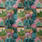 Embroidered Plants Fabric