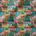 Cactus Embroidery Fabric