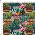 Cactus Embroidery Fabric
