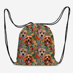 Embroidered Dogs Fabric