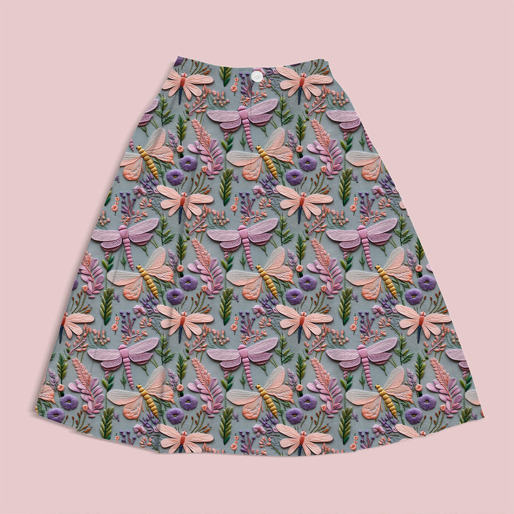 Pastel Dragonflies Embroidery Fabric