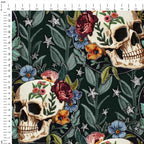 Embroidery Skulls Fabric